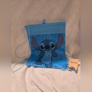 Stitch Blue Drawstring Bag NWT